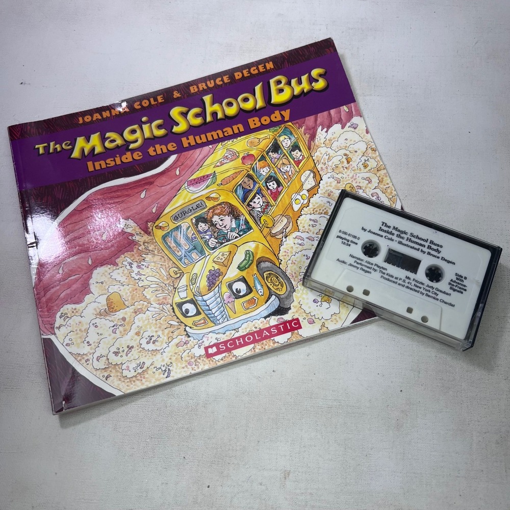 The Magic School Bus Inside the Human Body Book and Cassette Tape Scholastic